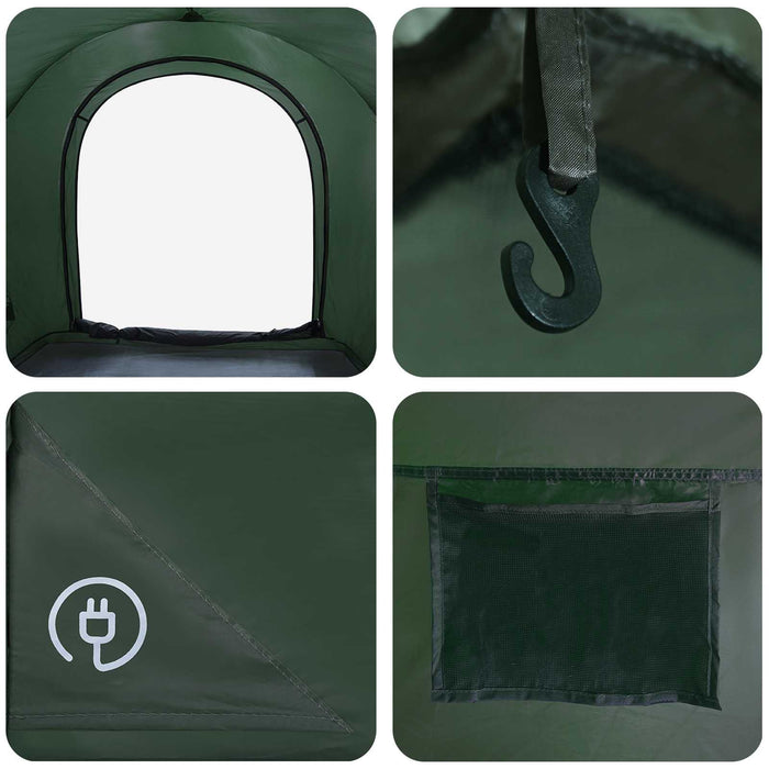 Cort pentru mașină cu acoperiș Verde Army 200 x 170 x 170 cm WALTI