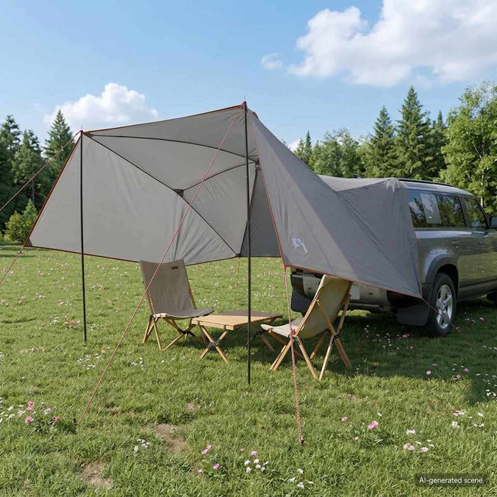 Cort pentru mașină Gri și Portocalie 308 x 215 x 220 cm WALTI