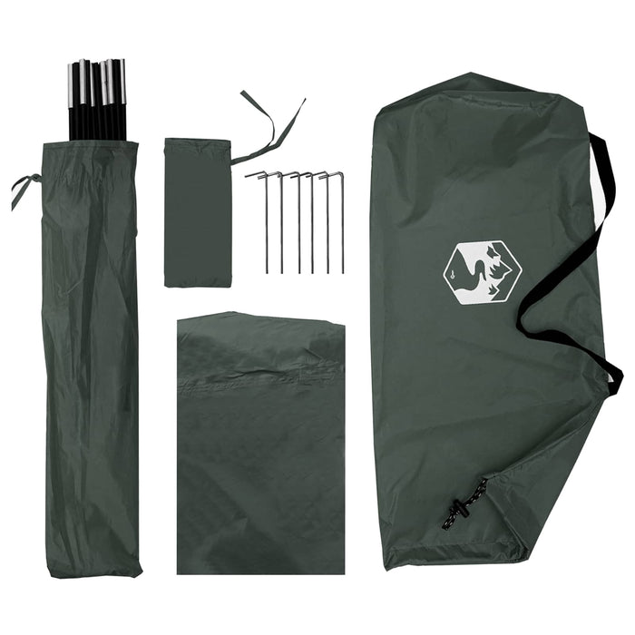 Cort pentru mașină cu acoperiș Verde Army 308 x 215 x 220 cm WALTI