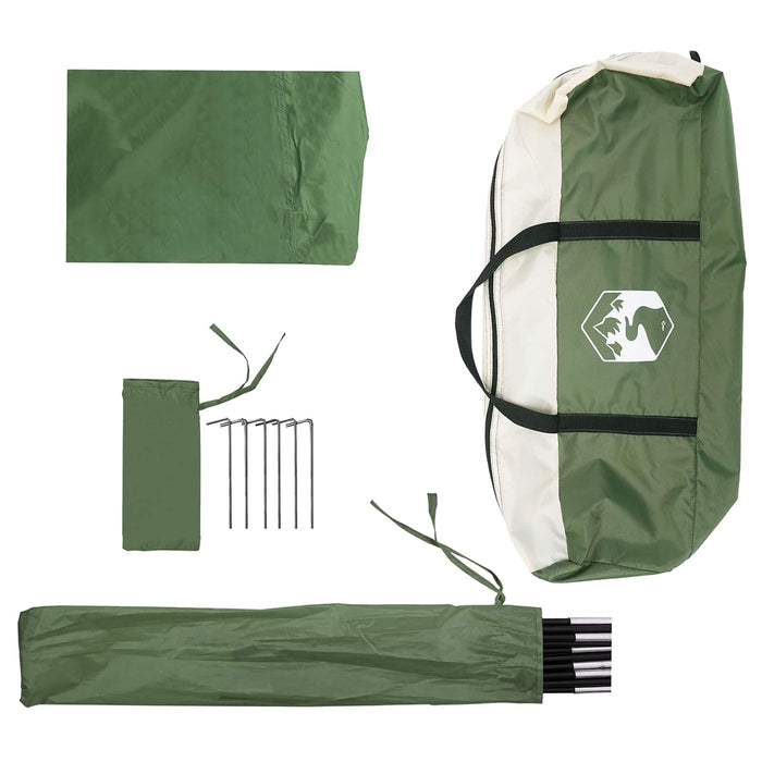 Cort pentru mașină Verde 350 x 250 cm Poliester și oțel WALTI