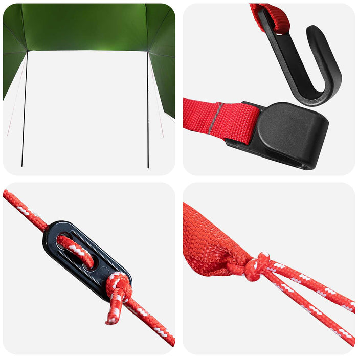 Cort pentru mașină Verde 350 x 250 cm Poliester și oțel WALTI