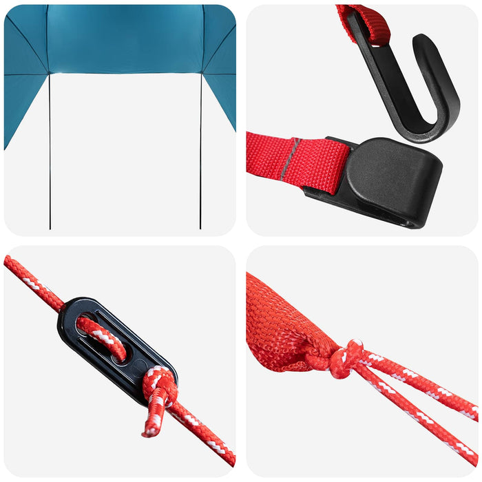 Cort pentru mașină albastru 350 x 250 cm Poliester și oțel WALTI