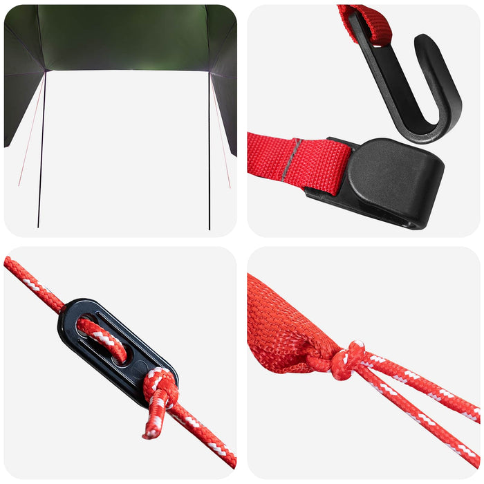 Cort pentru mașină Verde Army 350 x 250 cm Poliester și oțel WALTI