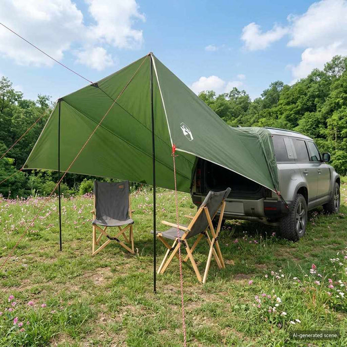 Cort pentru vehicul Verde 518 x 580 x 215 cm Poliester și oțel WALTI