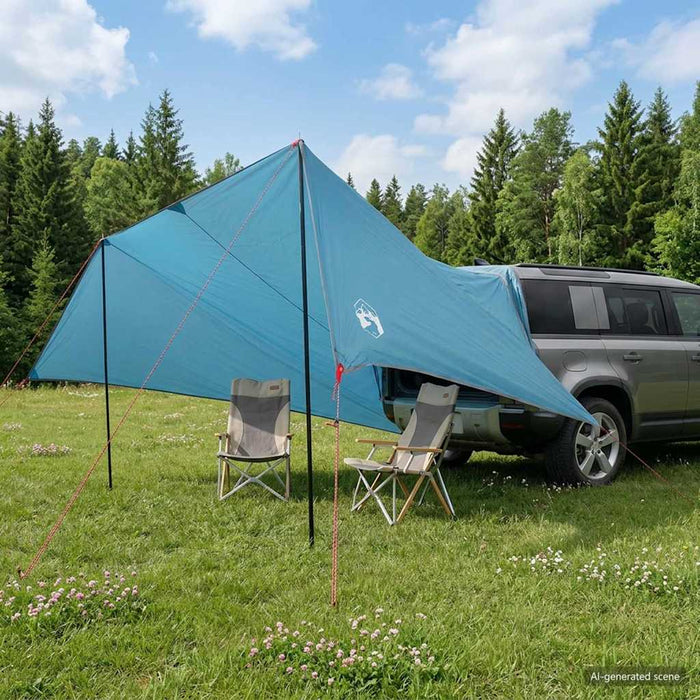 Cort pentru vehicul cu acoperiș albastru 518 x 580 x 215 cm WALTI