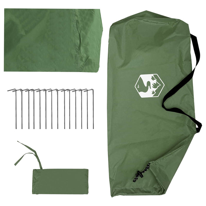 Cort de camping cu pereți din plasă Verde 340 x 260 x 220 cm WALTI
