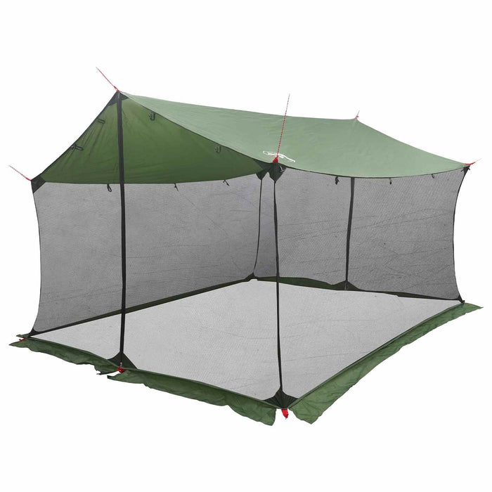 Cort de camping cu pereți din plasă Verde 340 x 260 x 220 cm WALTI