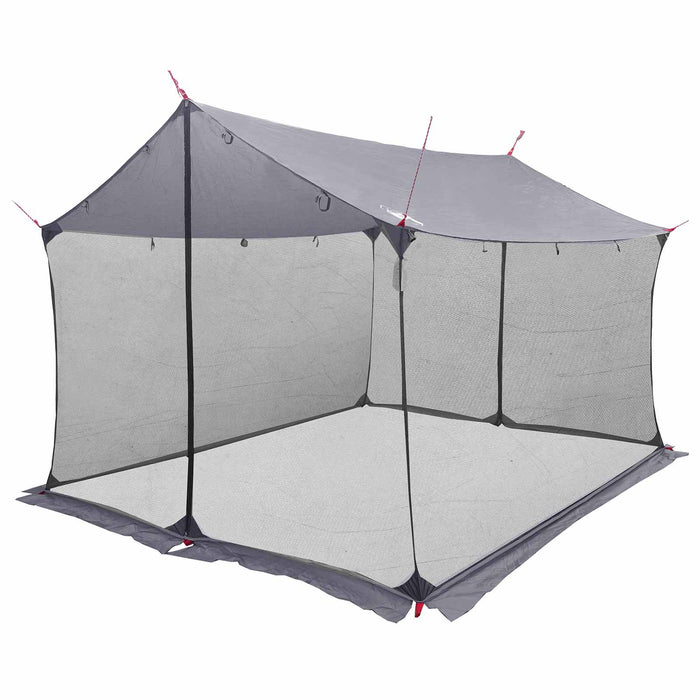 Cort de camping cu pereți din plasă Gri și Portocalie WALTI
