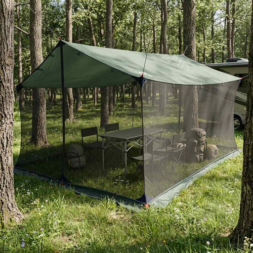 Cort de camping cu pereți din plasă Verde Army - WALTI WALTI