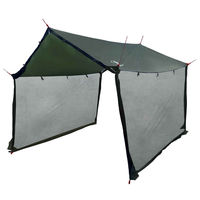 Cort de camping cu pereți din plasă Verde Army WALTI