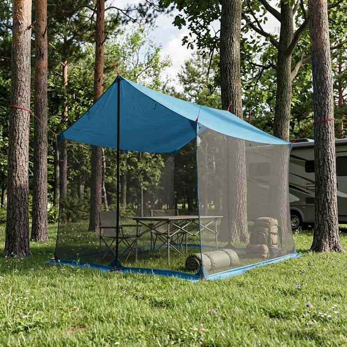 Cort de camping cu pereți din plasă albastru 270 x 210 x 210 cm WALTI