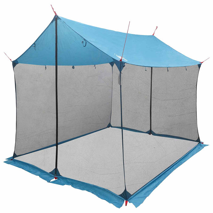 Cort de camping cu pereți din plasă albastru 270 x 210 x 210 cm WALTI