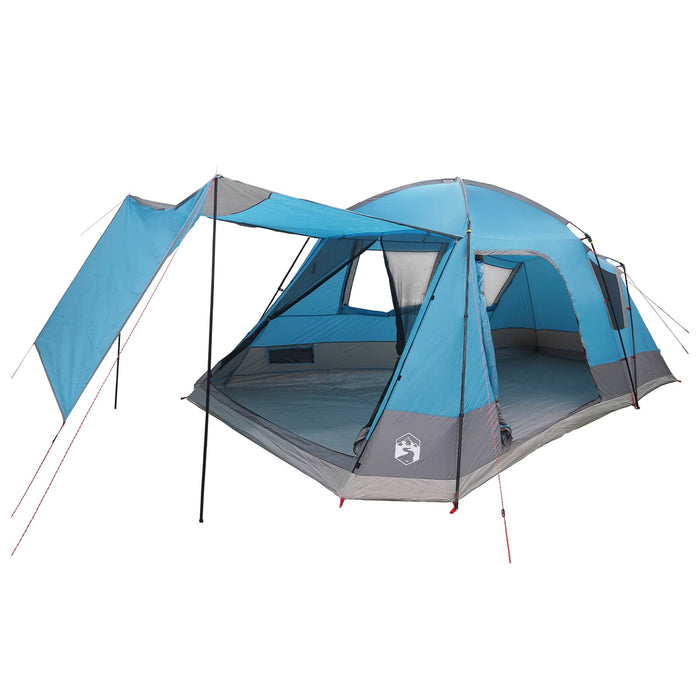 Tent Cabină cu acoperiș albastru 12-Persoane Poliester și oțel WALTI