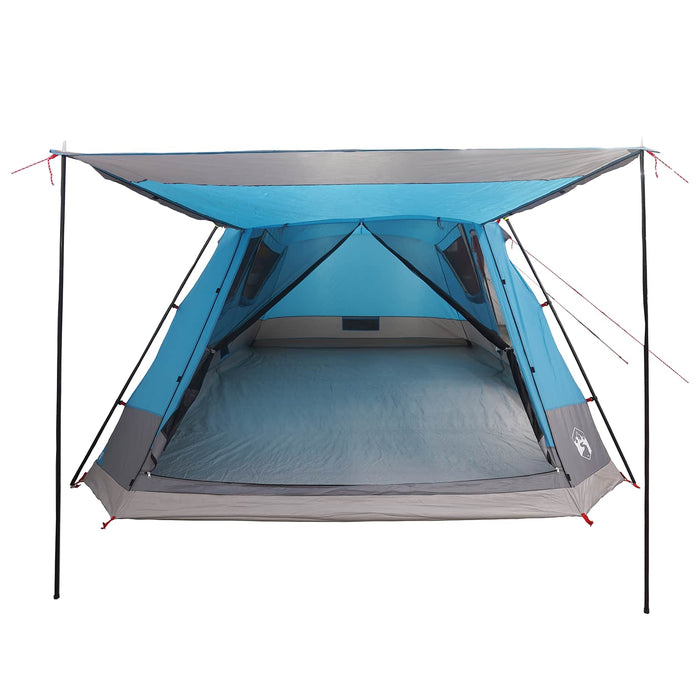 Tent Cabină cu acoperiș albastru 12-Persoane Poliester și oțel WALTI