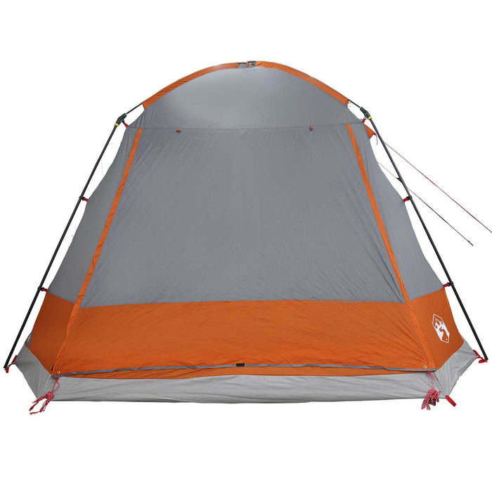 Tent Cabină Gri și Portocalie 12-Persoane Poliester și oțel WALTI