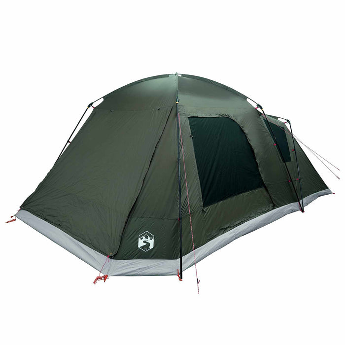 Tent Cabină Verde militar 12-Persoane Poliester și oțel WALTI