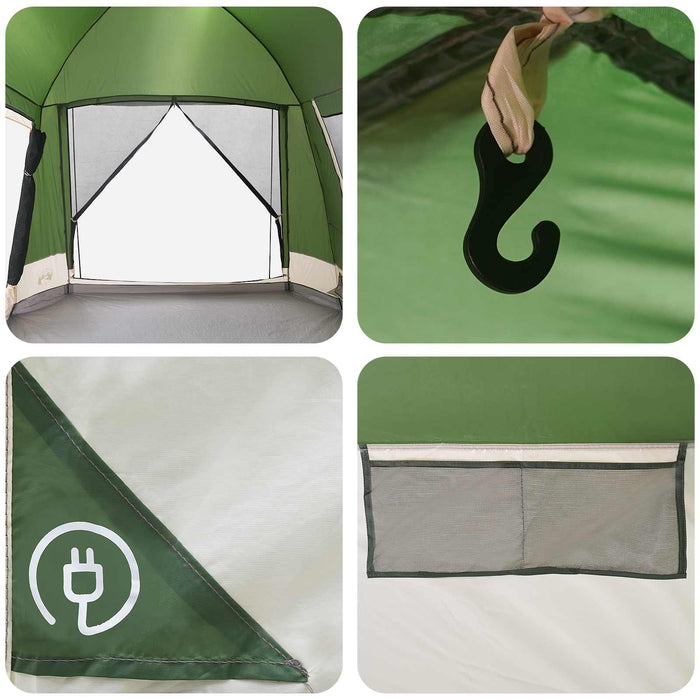 Tent Cabină cu acoperiș Verde 8 persoane Poliester și oțel - WALTI WALTI