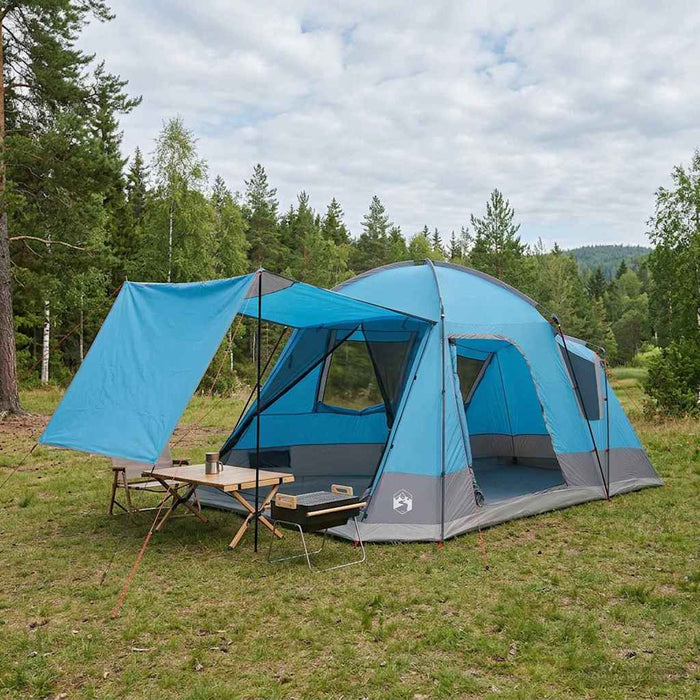 Tent Cabină cu acoperiș albastru 8 persoane Poliester și oțel - WALTI WALTI