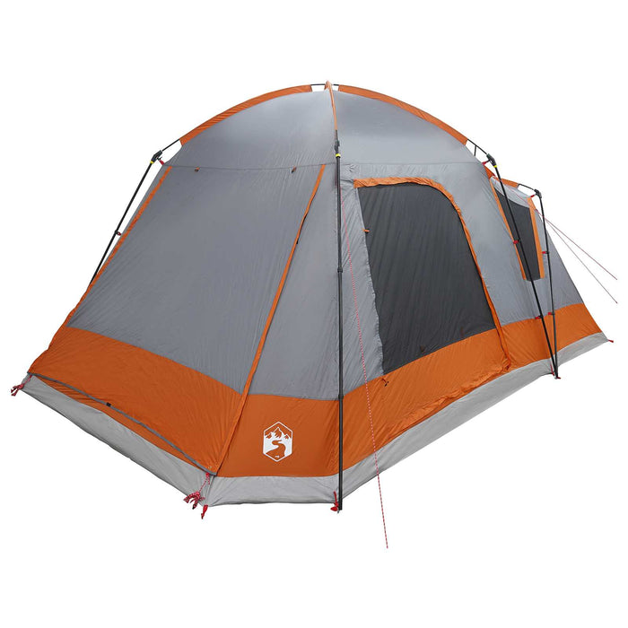 Tent Cabină Gri și Portocalie 8 persoane Poliester și oțel WALTI