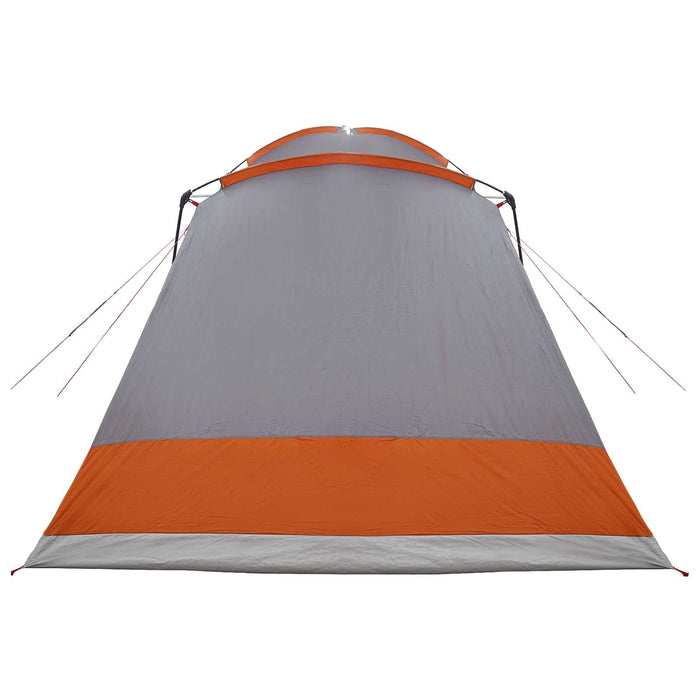 Tent Cabină Gri și Portocalie 8 persoane Poliester și oțel WALTI