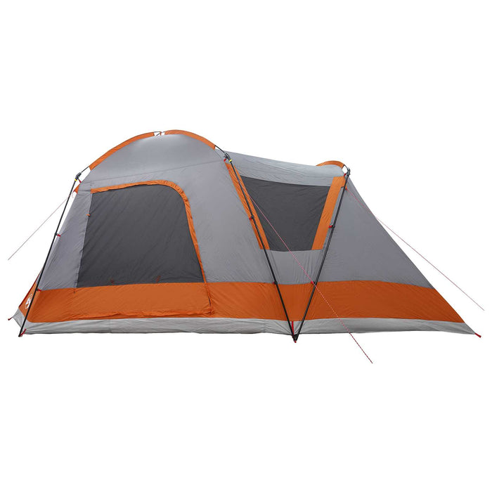 Tent Cabină Gri și Portocalie 8 persoane Poliester și oțel WALTI