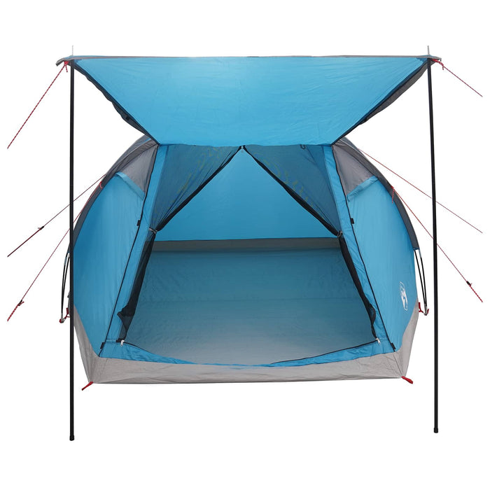 Tent Cabină cu acoperiș albastru 4 persoane Poliester și oțel WALTI