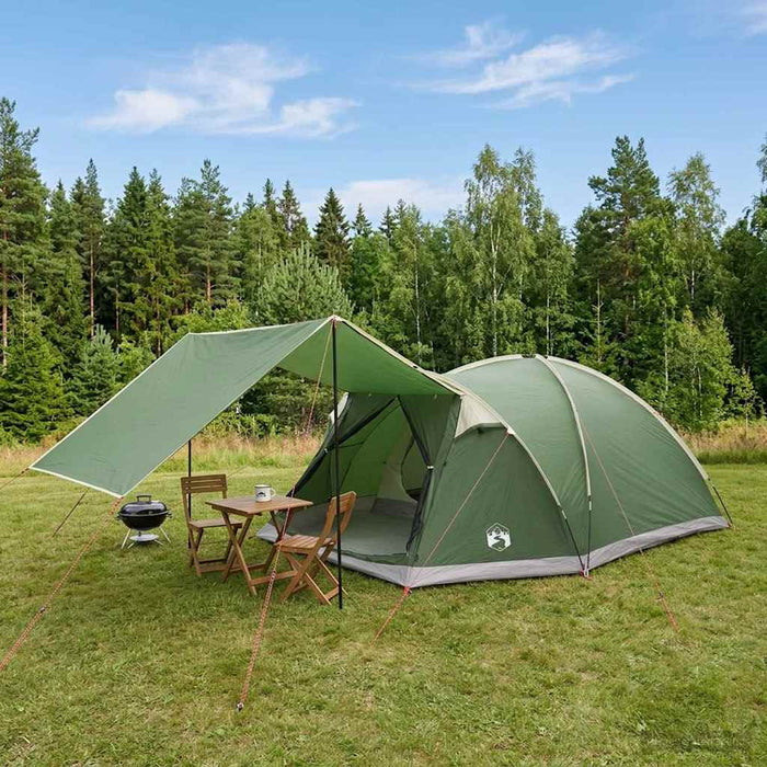 Tent Cabină cu acoperiș Verde 6 persoane Poliester și oțel WALTI