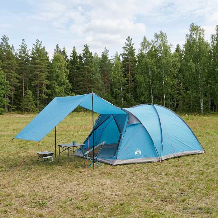 Tent Cabină cu acoperiș albastru 6 persoane Poliester și oțel WALTI