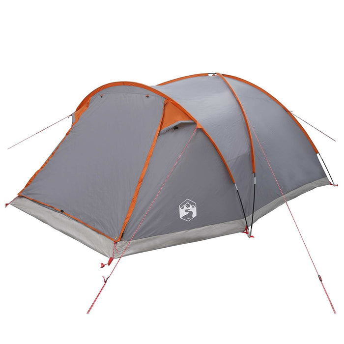 Tent Cabină Gri și Portocalie 6 persoane Poliester și oțel WALTI