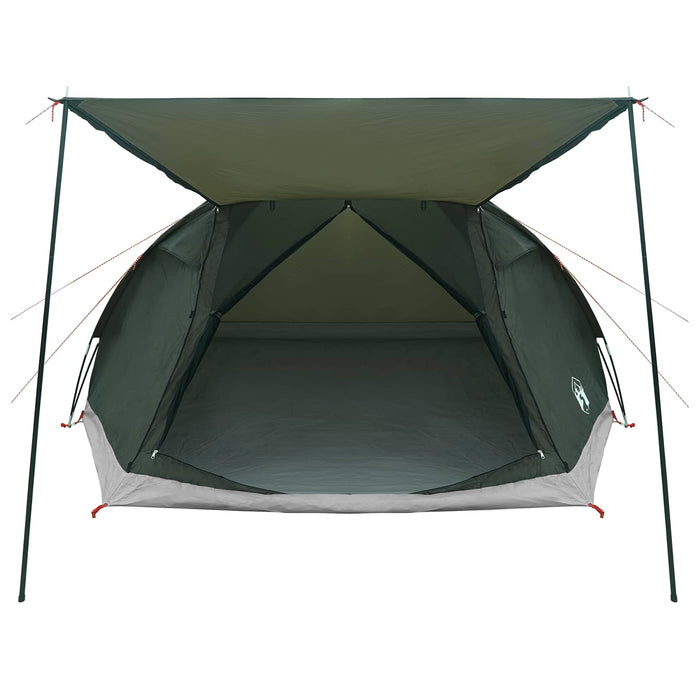 Tent Cabină Verde militar 6 persoane Poliester și oțel WALTI
