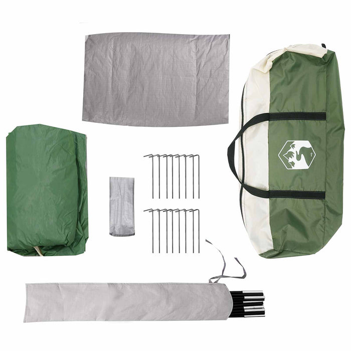 Tent Cabină cu acoperiș Verde 8 persoane Poliester și oțel WALTI