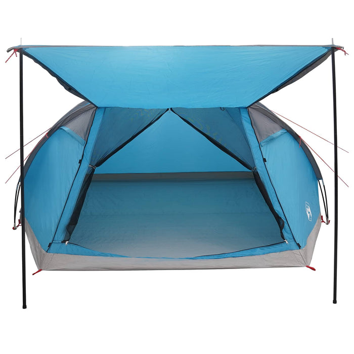 Tent Cabină cu acoperiș albastru 8 persoane Poliester și oțel WALTI