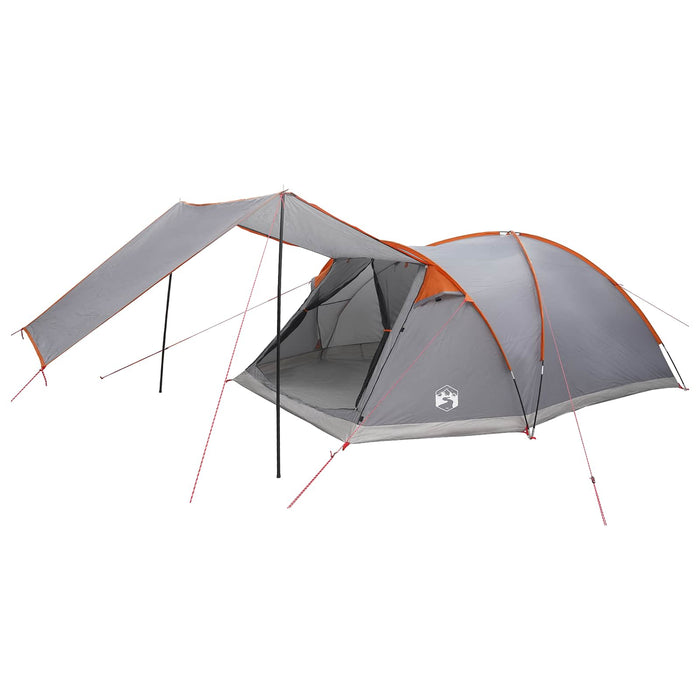 Tent Cabină Gri și Portocalie 8 persoane Poliester și oțel WALTI