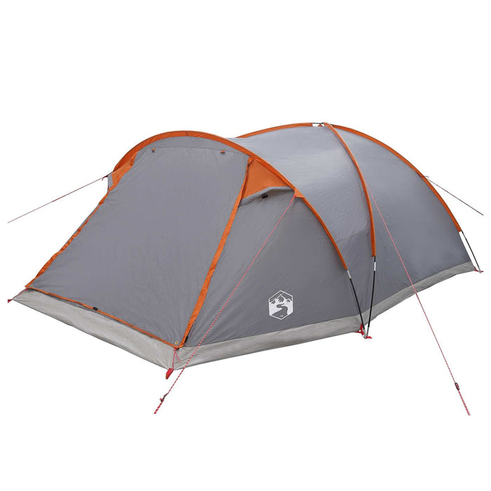 Tent Cabină Gri și Portocalie 8 persoane Poliester și oțel WALTI