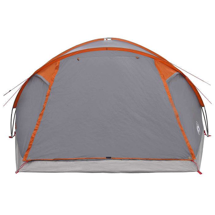 Tent Cabină Gri și Portocalie 8 persoane Poliester și oțel WALTI