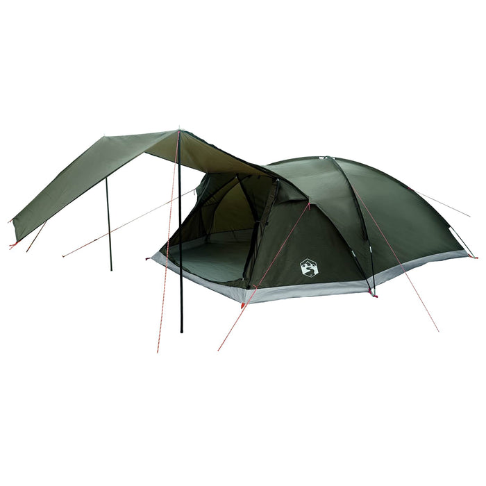 Tent Cabină Verde militar 8 persoane Poliester și oțel WALTI