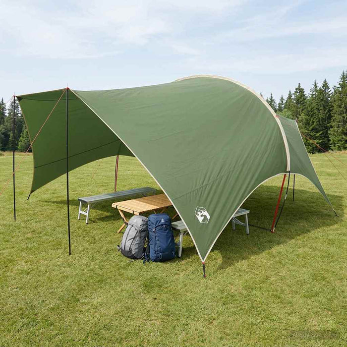 Cort de camping rezistent la apă Verde 550 x 400 x 230 cm WALTI