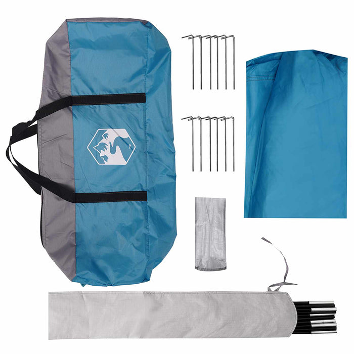 Cort de camping rezistent la apă albastru 550 x 400 x 230 cm WALTI