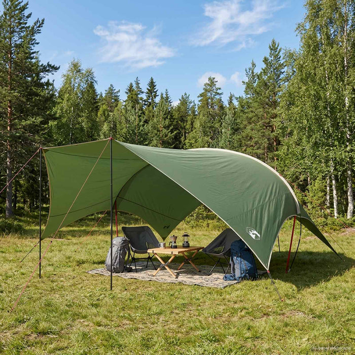 Cort de camping rezistent la apă Verde 690 x 580 x 255 cm WALTI