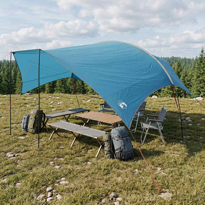Cort de camping rezistent la apă albastru 695 x 580 x 200 cm WALTI