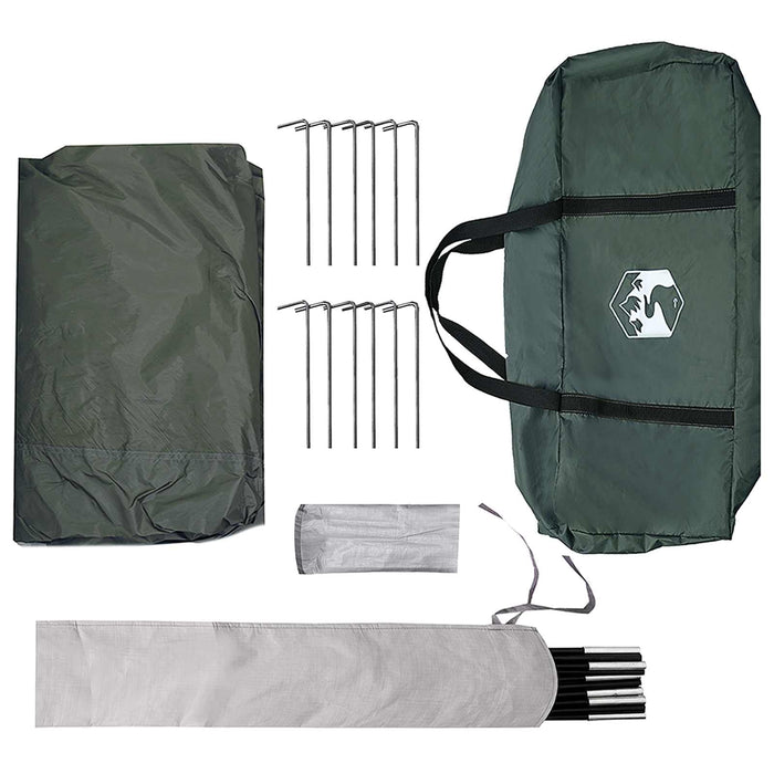 Cort de camping rezistent la apă Verde Army 695 x 580 x 200 cm WALTI
