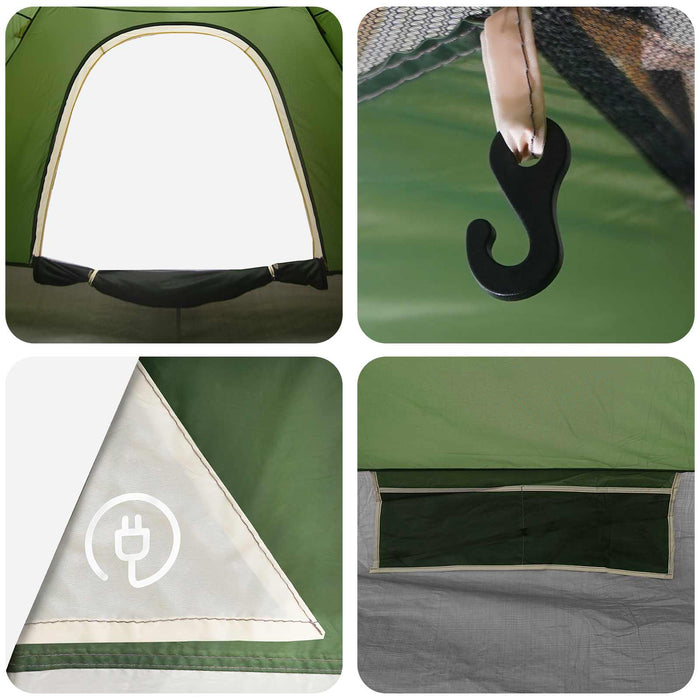 Cort de Camping cu acoperiș Verde 190 x 140 x 105 cm WALTI