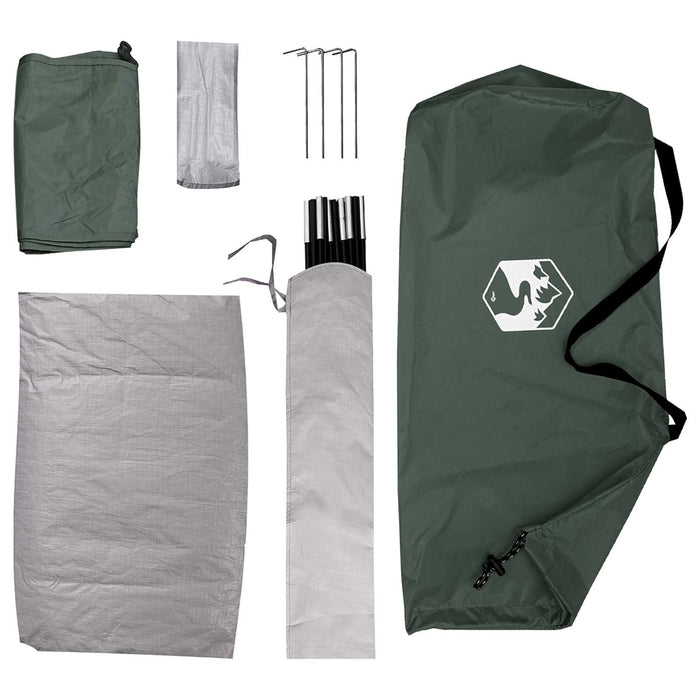 Cort de Camping cu acoperiș Verde Army 190 x 140 x 105 cm WALTI