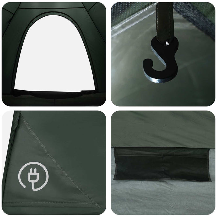 Cort de Camping cu acoperiș Verde Army 190 x 140 x 105 cm WALTI