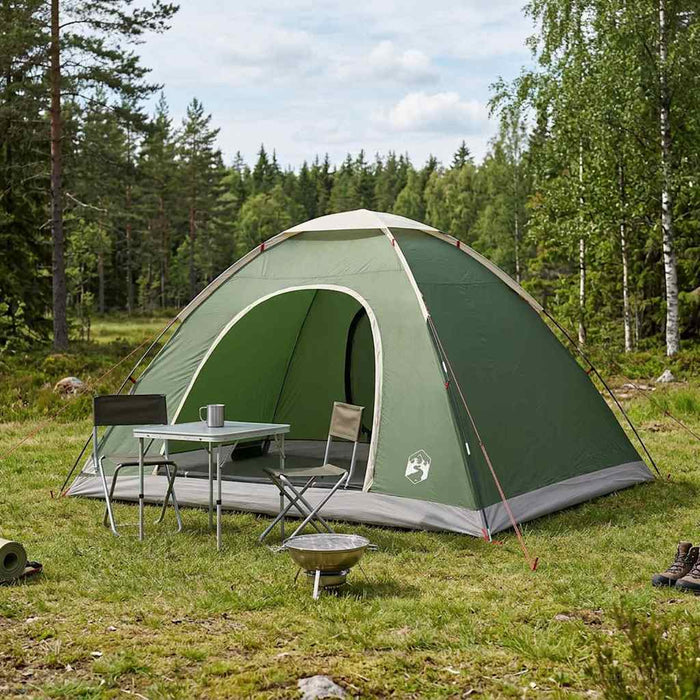 Cort de Camping cu acoperiș Verde 335 x 275 x 180 cm WALTI
