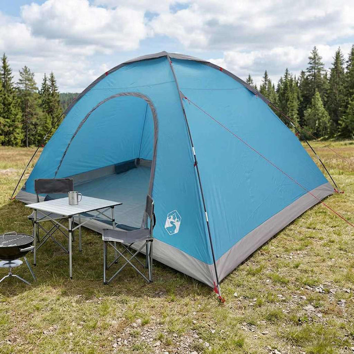 Cort de Camping cu acoperiș albastru 335 x 275 x 180 cm WALTI