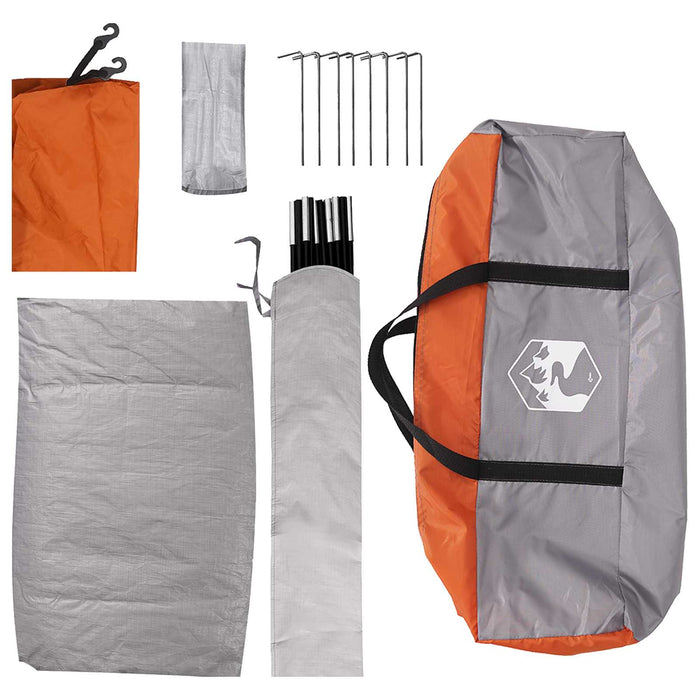 Cort de Camping Gri și Portocalie 335 x 275 x 180 cm WALTI