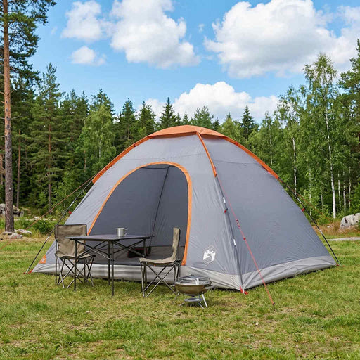 Cort de Camping Gri și Portocalie 335 x 275 x 180 cm - WALTI WALTI