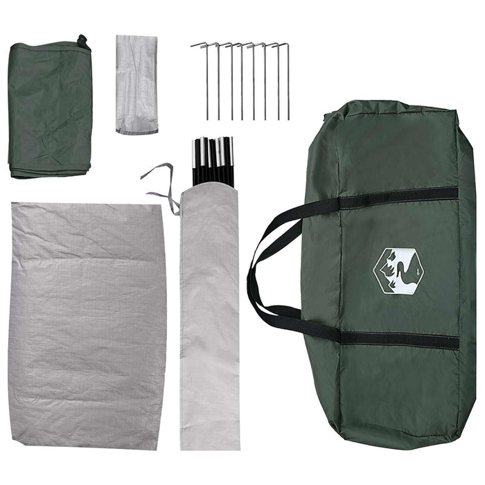 Cort de Camping cu acoperiș Verde Army 335 x 275 x 180 cm WALTI