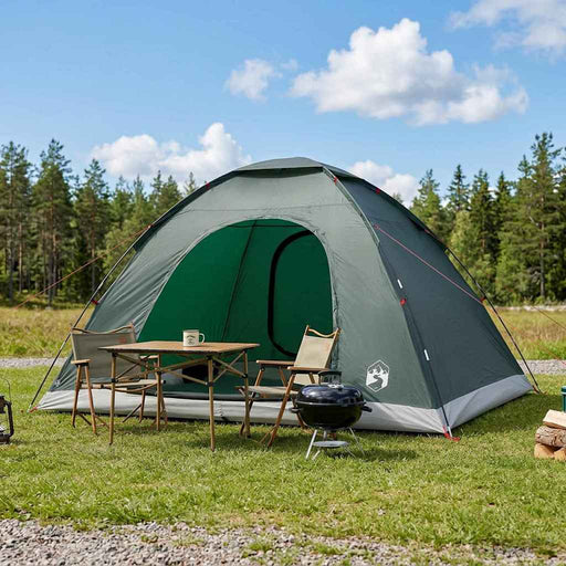 Cort de Camping cu acoperiș Verde Army 335 x 275 x 180 cm - WALTI WALTI